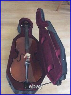 1/4 Size Cello With 2 Cases And Bow