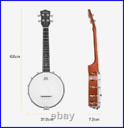 23 Concert Banjolele 4 String Banjo Ukulele + Tuner Gig Bag Pick