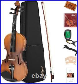 3/4 Violin Set Fiddle for Beginners with Hard Case, Rosin