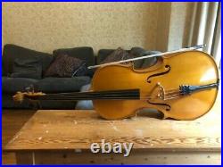 3/4 student cello used good condition bow strings case included