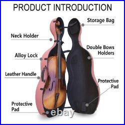 4/4 Cello's Case Carbon Fiber, Hard Shell, Wheels, Embedded Handle, Lightweight