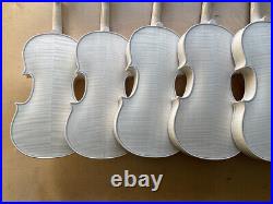 4/4 Professional Violin European Flame Maple Back Spruce Handmade Unfinished DIY