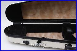 4/4 Size Violin Case Light weight Hard case durable handle Strong Straps, white