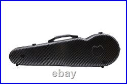 4/4 full size Violin Case Durable hard shell Fiberglass Triangular Black color