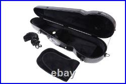 4/4 full size Violin Case Durable hard shell Fiberglass Triangular Black color