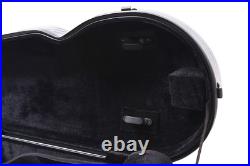 4/4 full size Violin Case Durable hard shell Fiberglass Triangular Black color