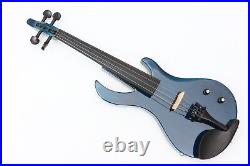 4 String Electric Violin 4/4 Guitar Shape Bird Head Ebony Fitting with Case