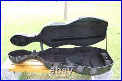 Advance Carbon Fiber Cello hard Case 4/4 with Durable wheels Backstraps, Black