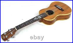 Alulu Solid Acacia Koa Tenor Ukulele, classical MOP inlay, hard case, HU1099