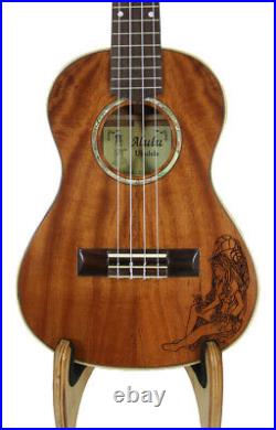 Alulu Solid Mahogany Tenor Ukulele Sexy Girl02 Hard Case HU1361