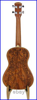 Alulu Solid Mahogany Tenor Ukulele Sexy Girl02 Hard Case HU1361