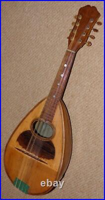 Antique 1890 Italian Bowl Back 8-String Mandolin By F. De Mureda Naples & Case