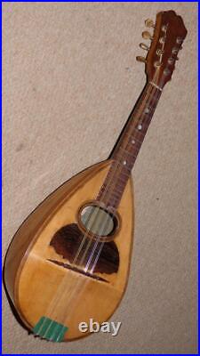 Antique 1890 Italian Bowl Back 8-String Mandolin By F. De Mureda Naples & Case