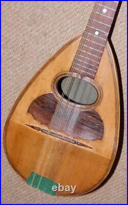 Antique 1890 Italian Bowl Back 8-String Mandolin By F. De Mureda Naples & Case