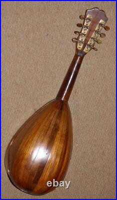 Antique 1890 Italian Bowl Back 8-String Mandolin By F. De Mureda Naples & Case