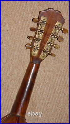 Antique 1890 Italian Bowl Back 8-String Mandolin By F. De Mureda Naples & Case