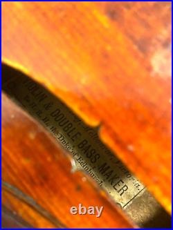 Antique German c1850 Violin in style of Giovanni Maggini, repaired by J Devereux