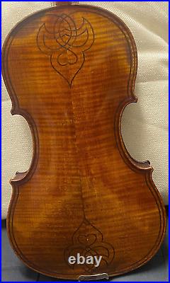 Antique German c1850 Violin in style of Giovanni Maggini, repaired by J Devereux