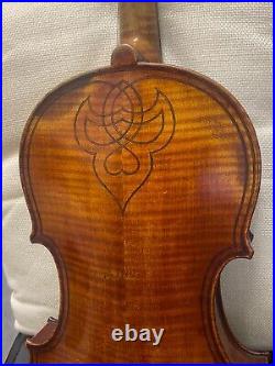 Antique German c1850 Violin in style of Giovanni Maggini, repaired by J Devereux