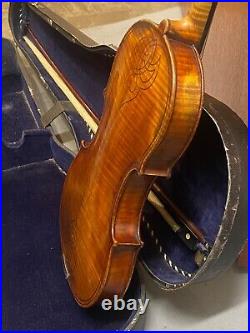 Antique German c1850 Violin in style of Giovanni Maggini, repaired by J Devereux