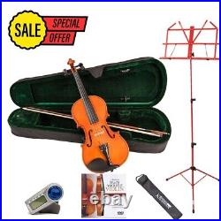 Antoni Violin Outfit 1/8 Size With Hard Case Bow & Rosin, Music Stand, Tuner