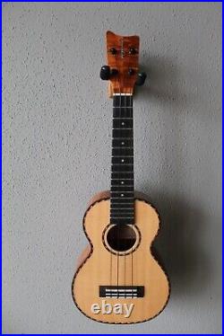 Brand New Kamaka HF-2 DS Spruce Top Deluxe Concert Hawaiian Ukulele Koa Wood