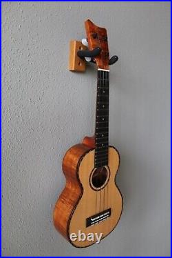 Brand New Kamaka HF-2 DS Spruce Top Deluxe Concert Hawaiian Ukulele Koa Wood