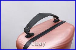 Carbon Fiber Hard Violin Case 4/4 size with Backstraps Durable handles, Rose