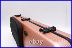 Carbon Fiber Hard Violin Case 4/4 size with Backstraps Durable handles, Rose