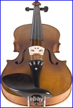 Cecilio CVN-500 Solidwood Ebony Fitted Violin withPrelude Strings, 1/2 Nickel