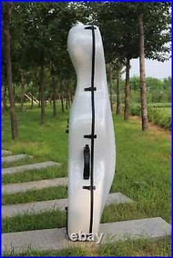 Cello Case 4/4 High Strength Carbon Fiber hard Cello box with wheels Backstraps