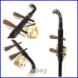 Chinese Erhu 2-stringed fiddle, Solid Mahogany Body/Neck +Hard Case L190