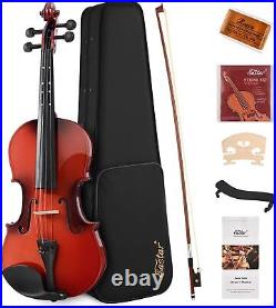 Eastar 4/4 Full Size Violin Maple Acoustic Violins+Hard Case Bow Shoulder Rest