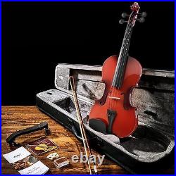 Eastar 4/4 Full Size Violin Maple Acoustic Violins+Hard Case Bow Shoulder Rest