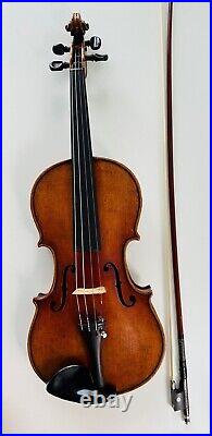 German hand made violin c. 1890 and German pernambuco bow, together valued £3400