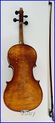 German hand made violin c. 1890 and German pernambuco bow, together valued £3400