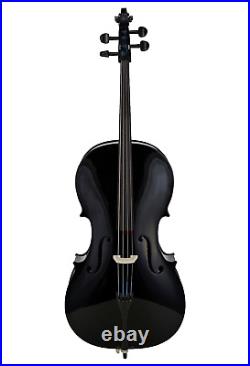 Gothic Black Cello 4/4 featherweight hard case bow