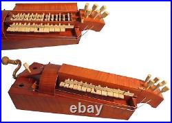 Hand Made 6 strings 24 keys Hurdy Gurdy, Maple wood, free case