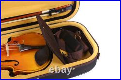 Hard Violin Case 4/4 Full Size Violin Box Wooden Oblong Violin Case Back Straps