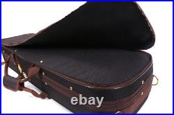 Hard Violin Case 4/4 Full Size Violin Box Wooden Oblong Violin Case Back Straps