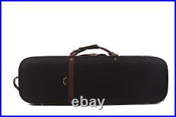 Hard Violin Case 4/4 Full Size Violin Box Wooden Oblong Violin Case Back Straps