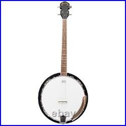 Heartland 4 String Tenor Banjo Left Handed, 24 Bracket Traditional Irish Banjo