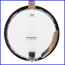 Heartland 4 String Tenor Banjo Left Handed, 24 Bracket Traditional Irish Banjo