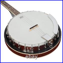 Heartland 4 String Tenor Banjo Left Handed, 24 Bracket Traditional Irish Banjo