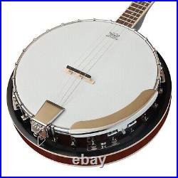 Heartland 4 String Tenor Banjo Left Handed, 24 Bracket Traditional Irish Banjo