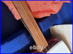 Jiuta Chuzao Shamisen Japanese Traditional Musical Instrument with Hard Case Set