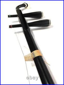 Lecui LC460 Chinese Erhu, Solid Ebony withEVA Hard Case, Extra Strings, Rosin, Tuner