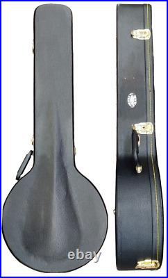 NewYork-Pro Deluxe Folk Banjo 5 String Hard Case Black Rigid Case for Banjo