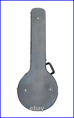 NewYork-Pro Deluxe Folk Banjo 5 String Hard Case'' Black Rigid Case for Banjo