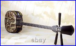 Okinawa SANSHIN Music Instrument High Quality Teak Hard Case Japan Traditional